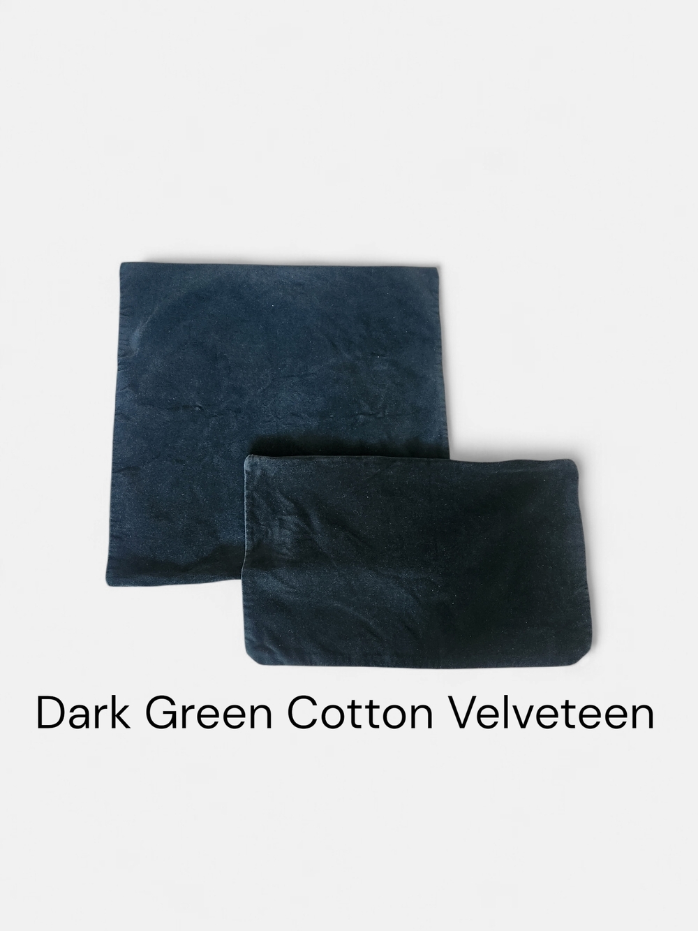 Dark Green Cotton Velveteen Accent Cushion Pillow Covers